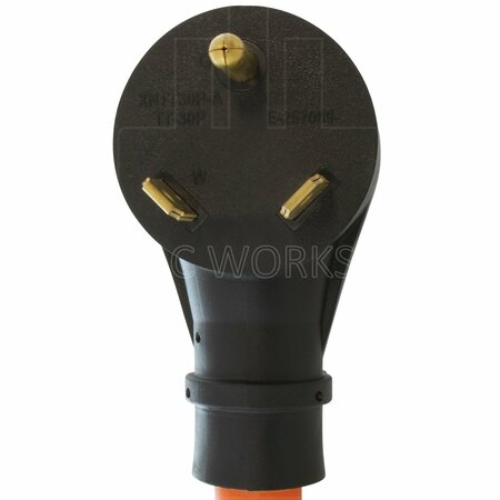 Ac Works 3ft RV 30A TT-30P Plug to Two 5-20R 15/ 20A Household Outlets With 20A Breakers TTYCB520-036